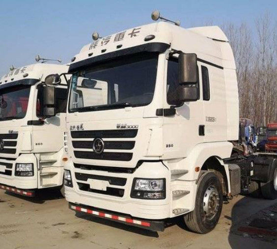 White Shacman Merek Trailer Traktor Bekas 350hp Euro V Manual Diesel 2017 Tahun