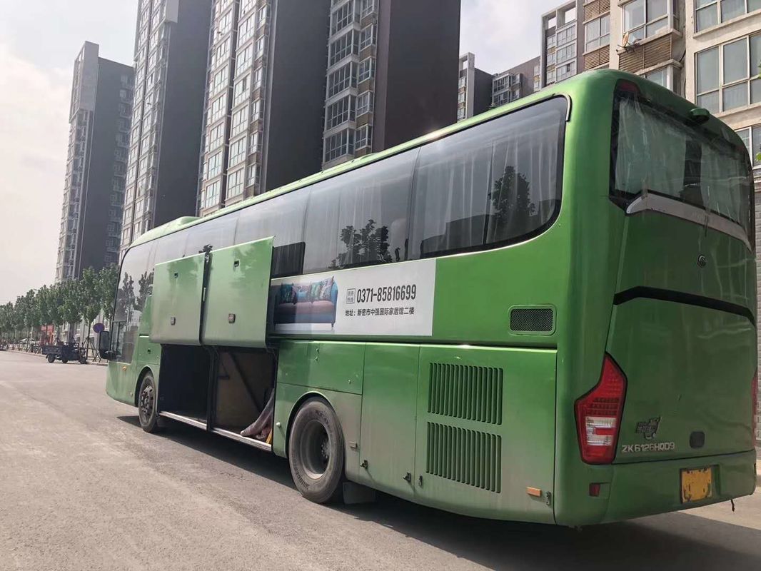 2012 Tahun Yutong DIGUNAKAN Bus Coach 61 Kursi Mesin WP Atap Hijau Tur Ramah Lingkungan BUS bekas