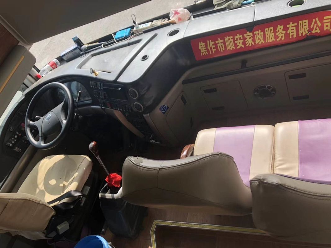 2012 Tahun Yutong DIGUNAKAN Bus Coach 61 Kursi Mesin WP Atap Hijau Tur Ramah Lingkungan BUS bekas
