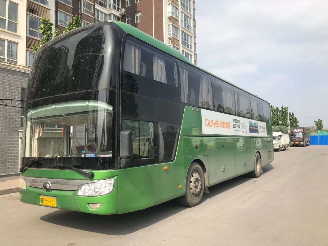 2012 Tahun Yutong DIGUNAKAN Bus Coach 61 Kursi Mesin WP Atap Hijau Tur Ramah Lingkungan BUS bekas