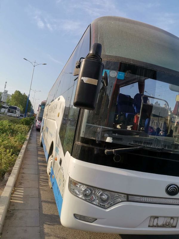 6122HQ9A 51 Kursi Yutong Digunakan Coaster Bus Mesin Diesel Drive Tangan Kiri Dengan A / C