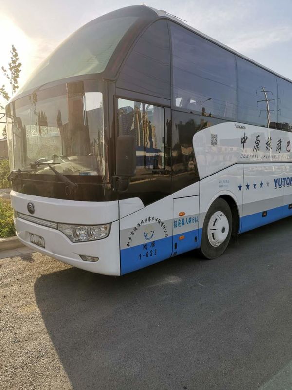 6122HQ9A 51 Kursi Yutong Digunakan Coaster Bus Mesin Diesel Drive Tangan Kiri Dengan A / C
