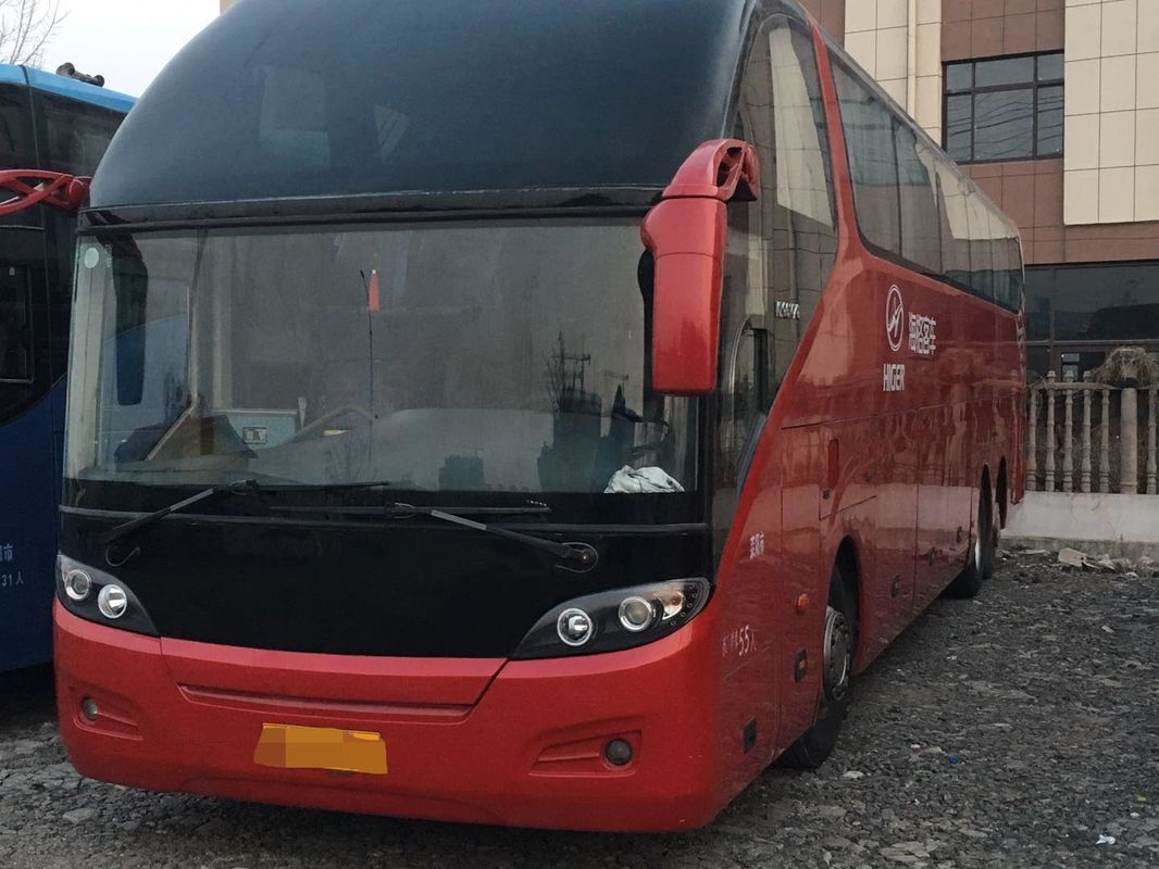 55 Kursi Higer Red Travel Digunakan Penumpang Bus KLQ6147 Diesel Tangan Kiri Kemudi 2013 Tahun