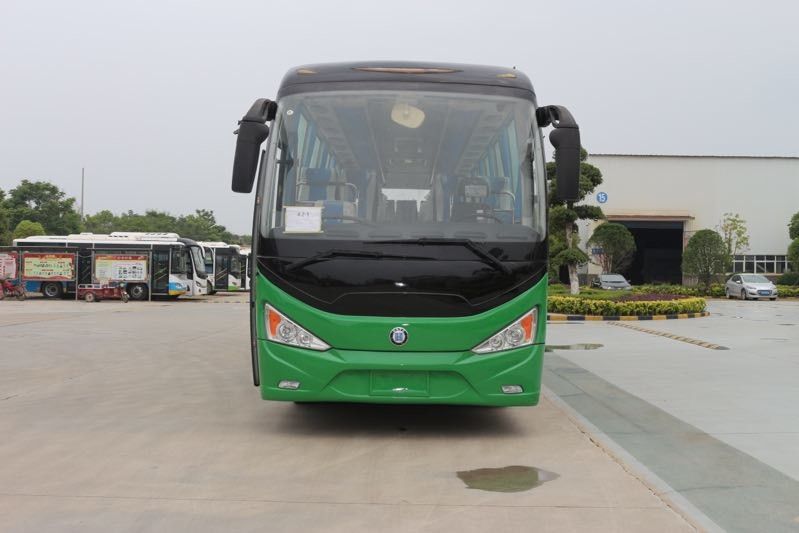 Bus Bis Bekas Hijau Diesel 49 Tur Panjang Kursi Bus LHD Dilengkapi A / C Sangat Baru Tahun 2018