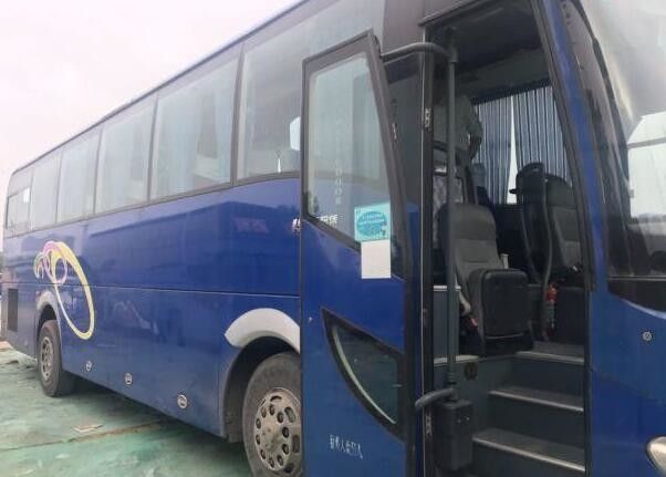Sunlong Merek Warna Biru Digunakan Bus Pelatih 51 Kursi Kondisi Baik 3600mm Bus Hight
