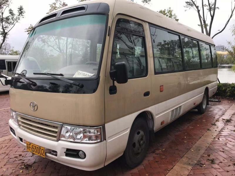 Tahun 2010 Toyota Coaster Menggunakan Bus 23 Kursi Mesin Diesel 15B Tinggi Bus 2585mm
