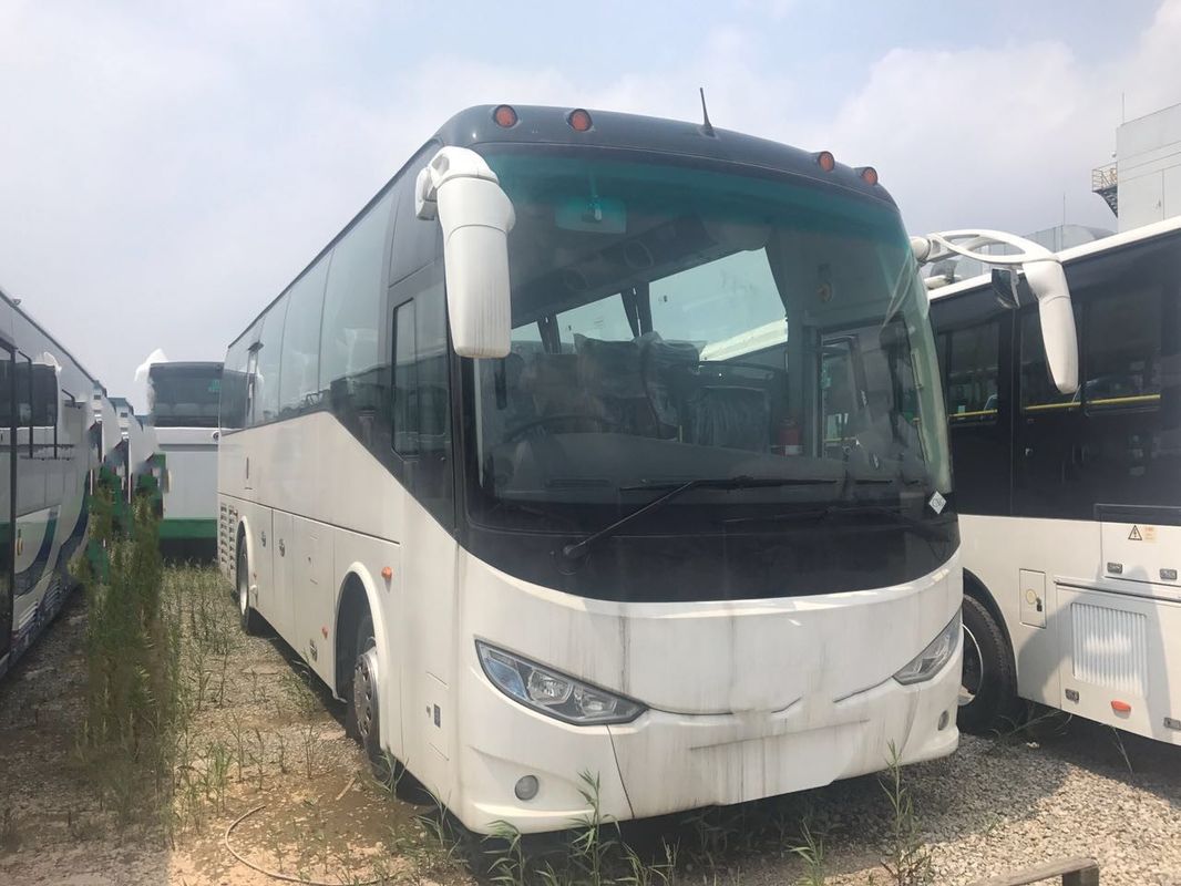 Bus Pelatih Diesel Bekas Shenlong Merek Putih 50 Mode Drive Drive Mode RHD 2018 Tahun