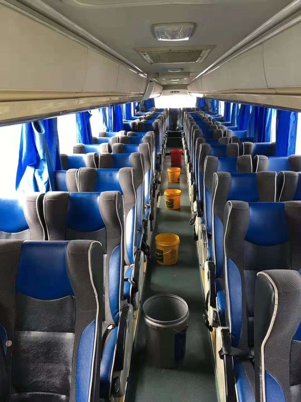 Mesin Kuat Bus Komersial Besar Digunakan 71 Kursi Diesel Belakang Gandar Ganda Dengan AC Dua Lantai