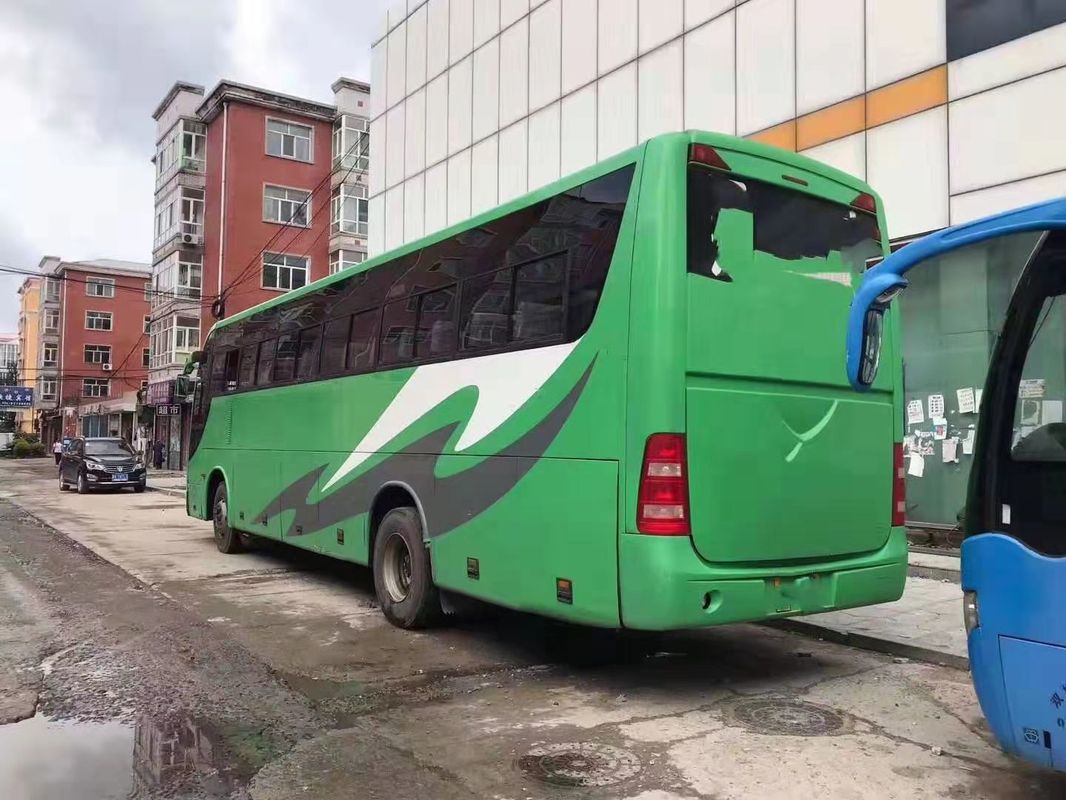 Mesin Depan Tur Bis Hijau Bekas 51 Kursi Dua Pintu LHD / RHD Mendukung Diesel 2010 Tahun