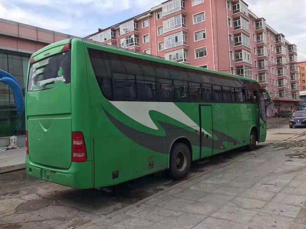 Mesin Depan Tur Bis Hijau Bekas 51 Kursi Dua Pintu LHD / RHD Mendukung Diesel 2010 Tahun