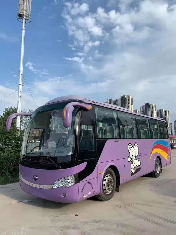 2011 Tahun Perjalanan Bekas Digunakan Yutong Bus Diesel 39 Kursi LHD Dengan Air Conditioner