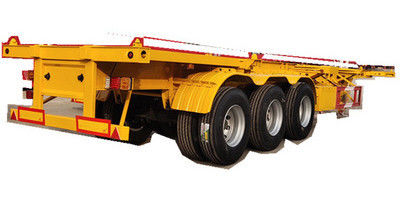 Trailer Semi Flatbed Baja Dengan Pengangkutan Kontainer 12R22.5 Triangle Tire 40 Feet