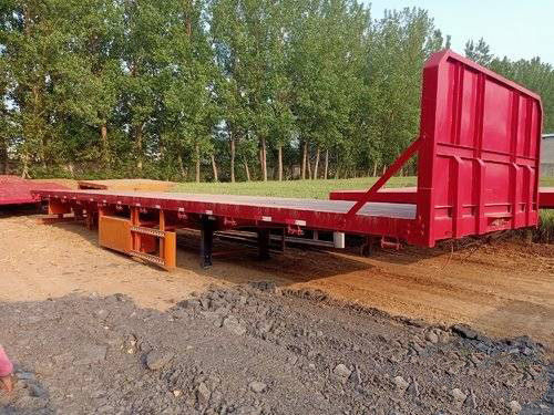 12.5m 3 As 40FT Second Hand Trailer Semi Rendah Trailer Semi Sertifikasi ISO