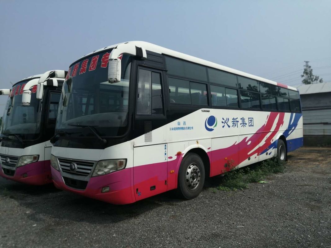 Bus Yutong Bekas ZK-6112D 53 Kursi 110km/H Mesin Depan Bus Pelatih Bekas
