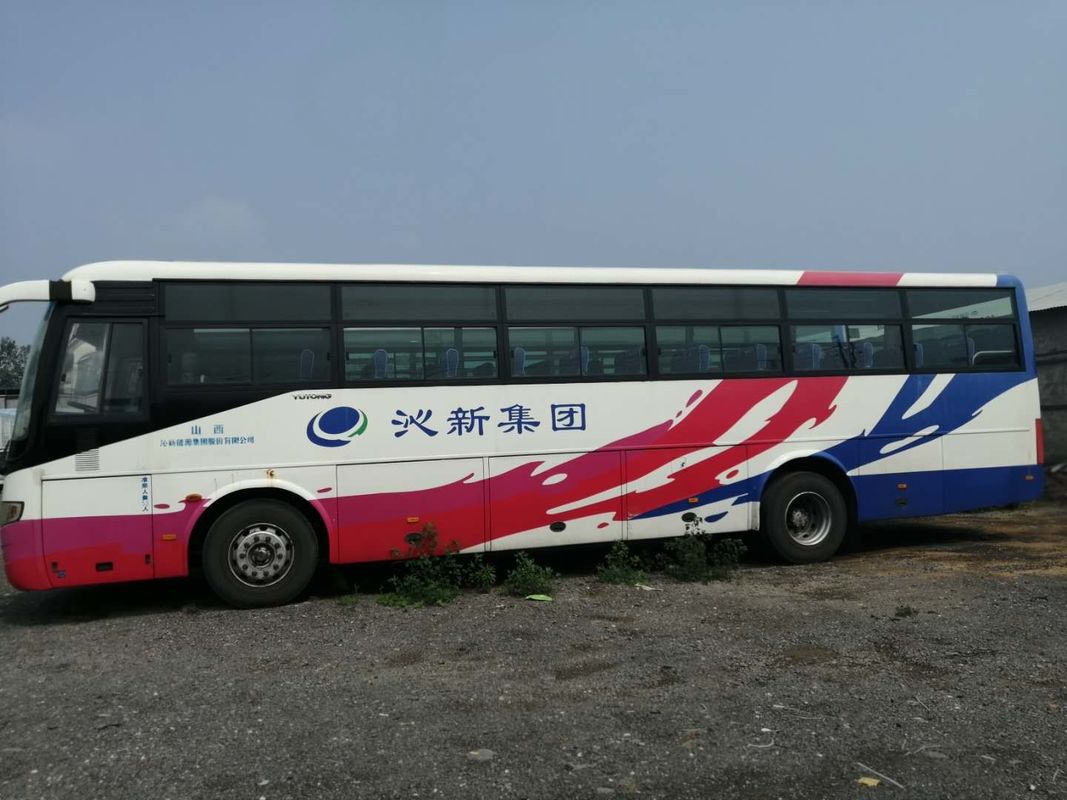Bus Yutong Bekas ZK-6112D 53 Kursi 110km/H Mesin Depan Bus Pelatih Bekas