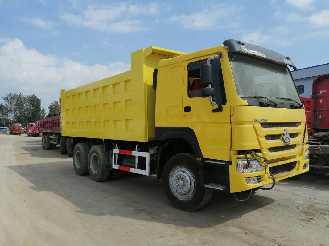 Pengangkatan Depan 6*4 TipperTruck 371-420HP RHD Second Hand Dump Truck WD Engine