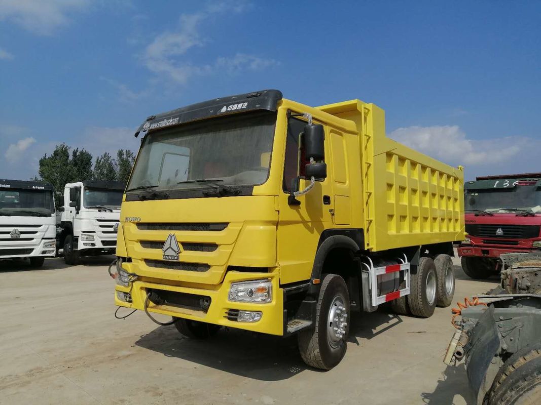Pengangkatan Depan 6*4 TipperTruck 371-420HP RHD Second Hand Dump Truck WD Engine