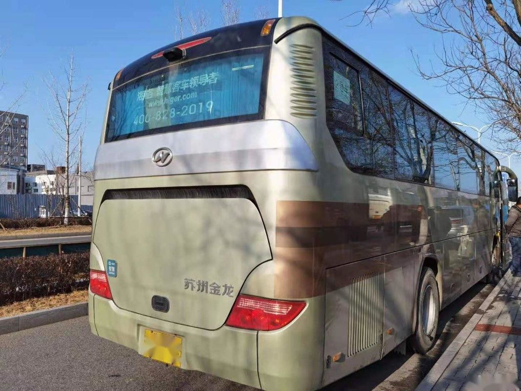 Mesin Belakang LHD Model Merek Lebih Tinggi KLQ6115 Bus Penumpang Sasis Baja Digunakan Bus Pelatih 53 Kursi