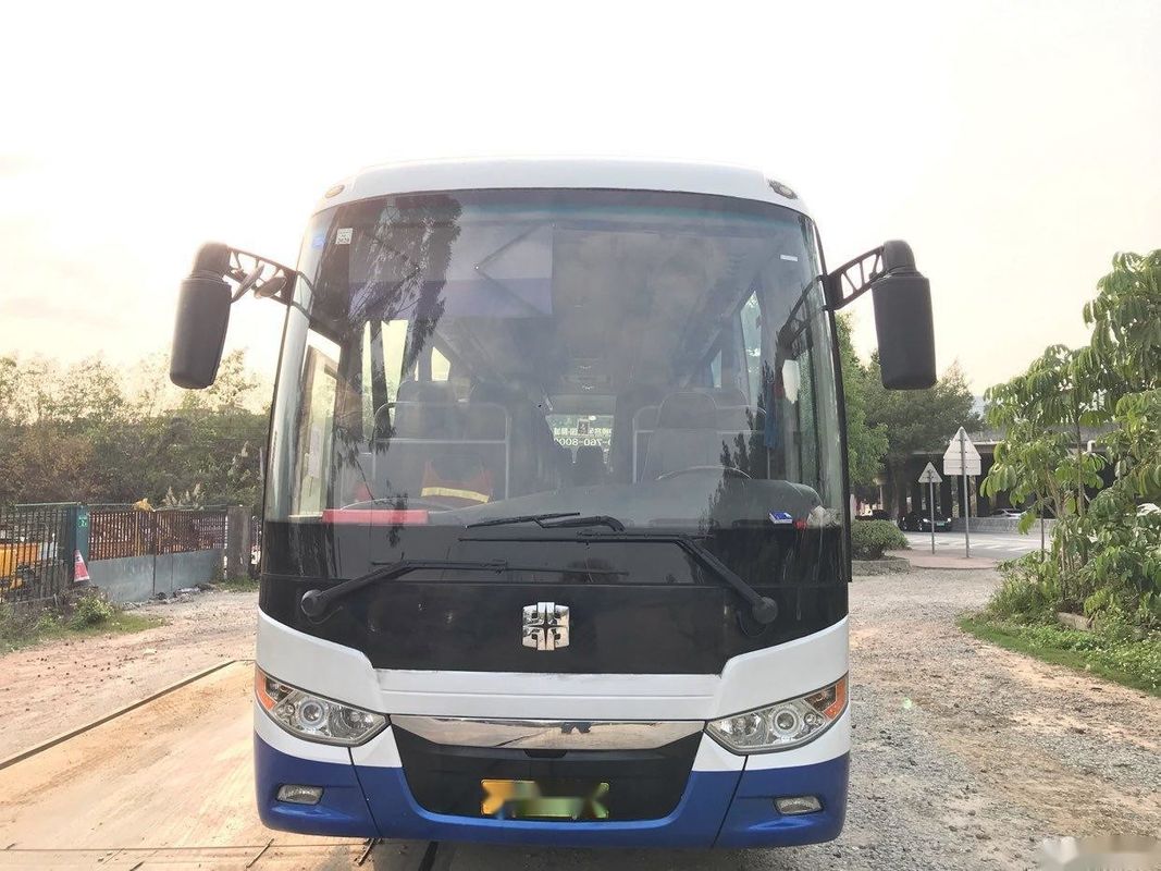Mesin WP Kendaraan Listrik Hibrida Minyak-Listrik 155kw Pintu Ganda Kursi Kulit Digunakan Bus Pelatih Zhongtong LCK6101 47 Kursi