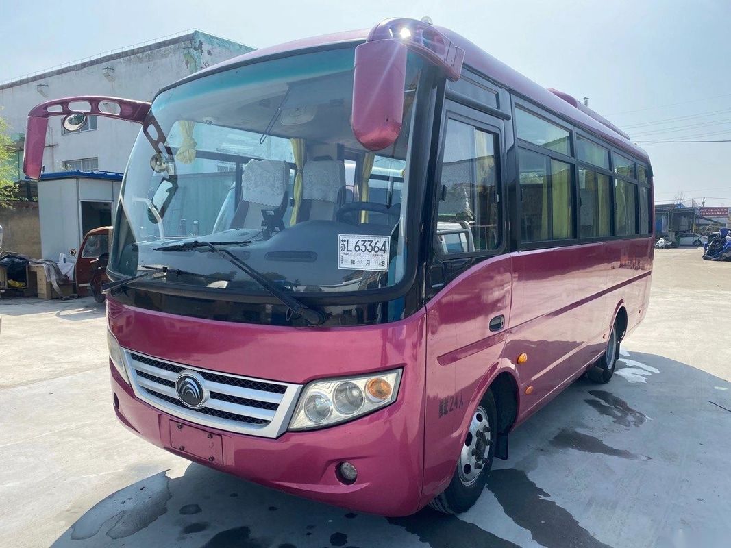 Bus Yutong Bekas Model ZK6660 24 Kursi Bus Penumpang Bekas Euro IV Baja Chassis Depan Mesin Kemudi Kiri