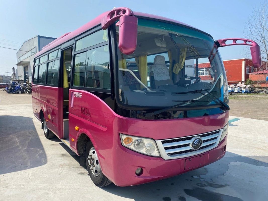 Bus Yutong Bekas Model ZK6660 24 Kursi Bus Penumpang Bekas Euro IV Baja Chassis Depan Mesin Kemudi Kiri