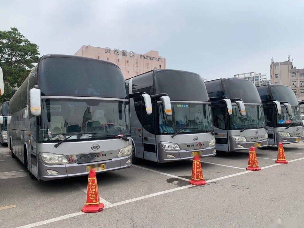 Bus Pelatih Bekas Ankai HFF6120 51 Kursi Bus Penumpang Bekas Mesin Yuchai 228kw Packing Nude