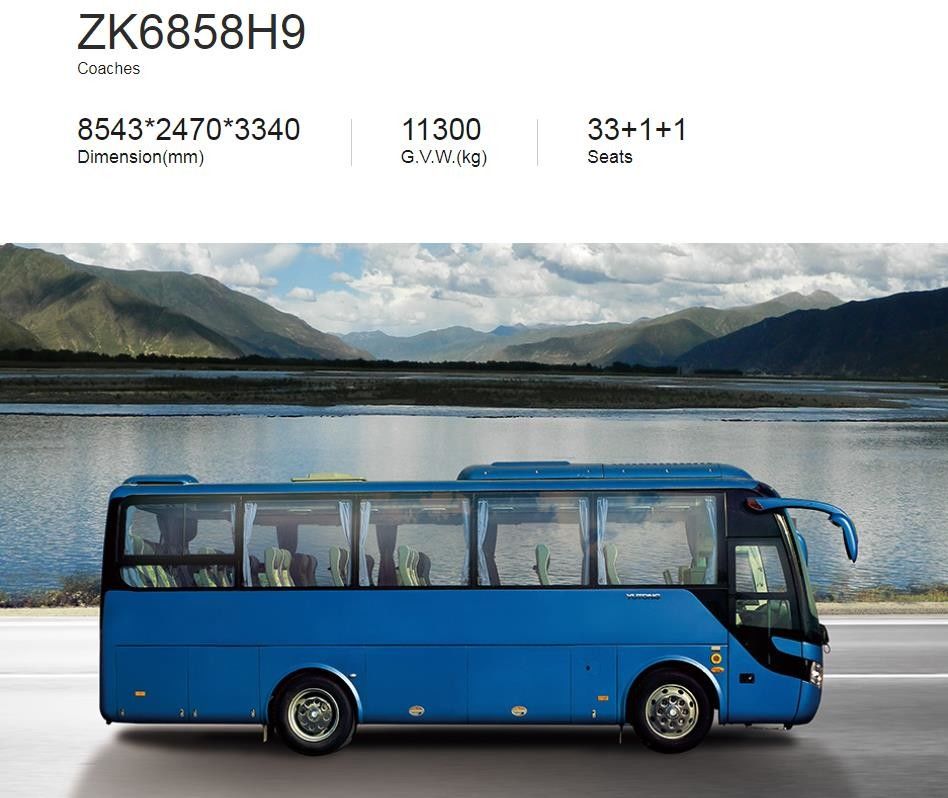 6 Ban Mesin belakang bus yutong baru 35 Kursi ZK6858 dengan harga diskon dalam promosi