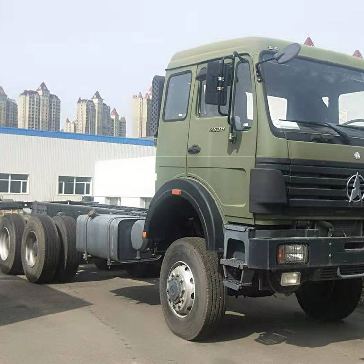 Beiben Semua Drive 6 Wheel Off Road Truck Chassis 420HP Untuk Jalan Yang Buruk