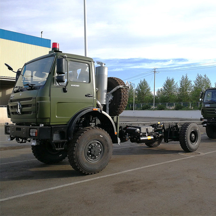 Beiben Semua Drive 6 Wheel Off Road Truck Chassis 420HP Untuk Jalan Yang Buruk