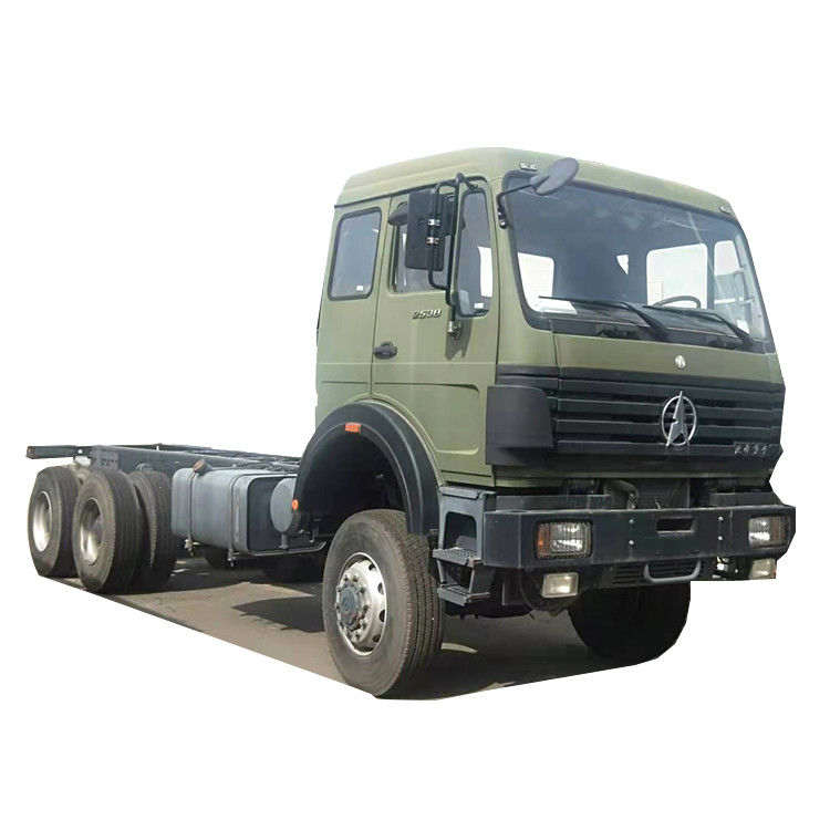 Beiben Semua Drive 6 Wheel Off Road Truck Chassis 420HP Untuk Jalan Yang Buruk