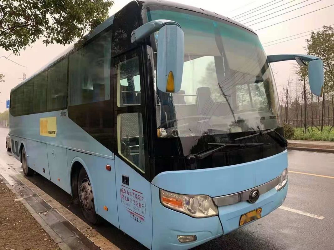 Bus Pelatih Bekas Yutong Merek ZK6117 65 Kursi Mesin Belakang Yuchai 120km / H Pintu Tunggal Bus Penumpang Bekas Kemudi Kiri