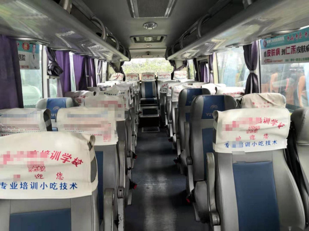 Bus Yutong Bekas Zk6858 35 Kursi Sasis Baja Pintu Tunggal Bus Penumpang Bekas