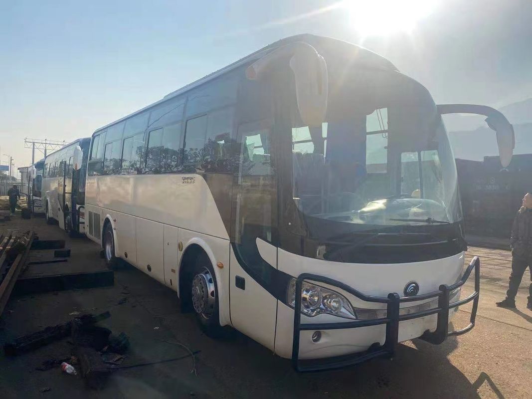 2012 Tahun Diesel Bus Yutong Bekas 51 Kursi Zk6110 Warna Putih Dengan Bumper