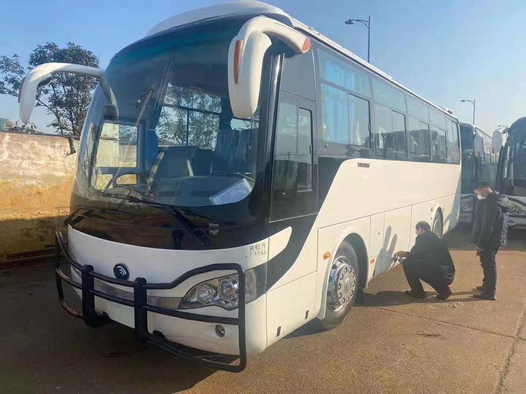 2012 Tahun Diesel Bus Yutong Bekas 51 Kursi Zk6110 Warna Putih Dengan Bumper