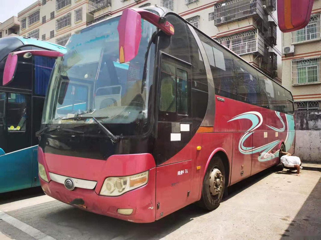 Bus Wisata Bekas Yutong Model ZK6110 47 Kursi Pintu Ganda Mesin Yuchai Euro III Nude Packing Kiri Kemudi