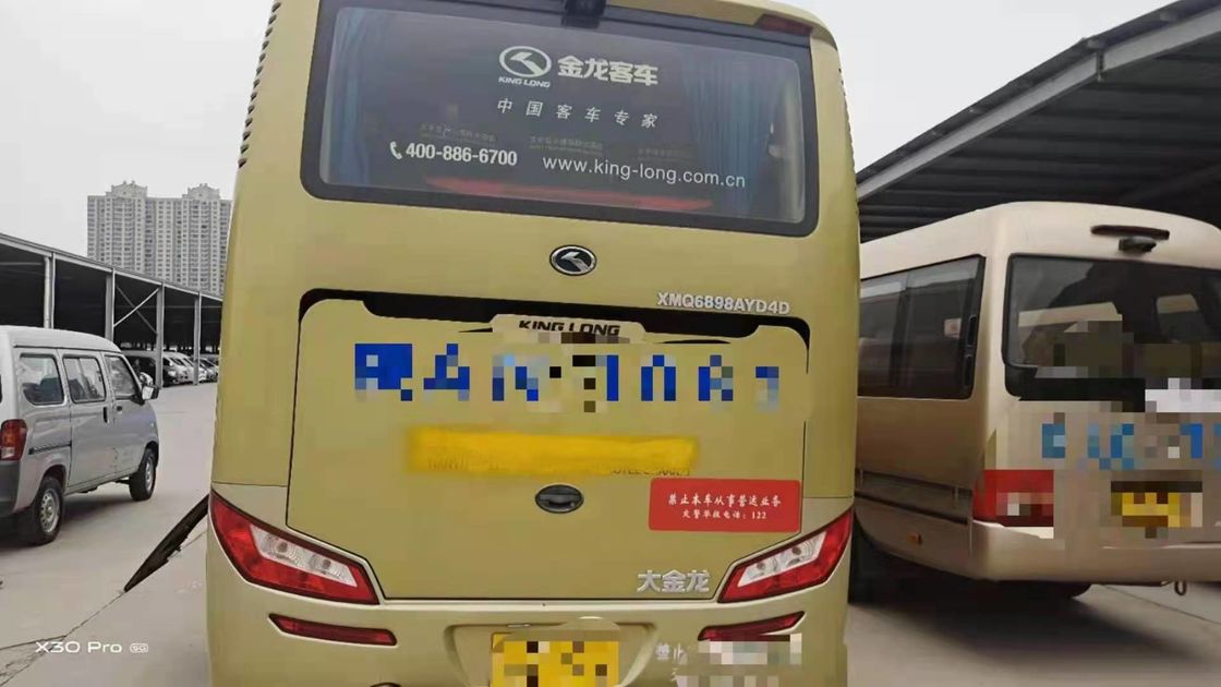 Renew 2013 Tahun Digunakan King long XMQ6898 Coach Bus 39 Kursi menggunakan bus Mesin Diesel Tidak Ada Kecelakaan LHD Bus
