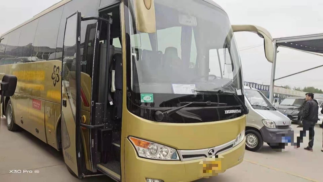 Renew 2013 Tahun Digunakan King long XMQ6898 Coach Bus 39 Kursi menggunakan bus Mesin Diesel Tidak Ada Kecelakaan LHD Bus