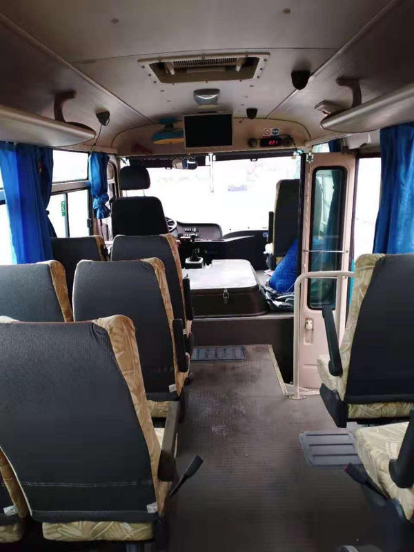 Bus Mini Bekas Yutong ZK6609D 19 Kursi Sasis Baja Mesin Depan Diesel Euro V Drive Tangan Kiri Digunakan Bus Penumpang