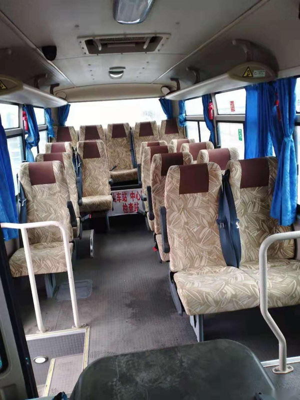 Bus Mini Bekas Yutong ZK6609D 19 Kursi Sasis Baja Mesin Depan Diesel Euro V Drive Tangan Kiri Digunakan Bus Penumpang
