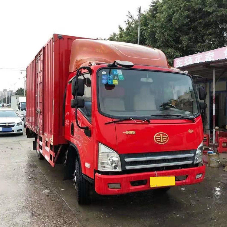Truk Kargo Van FAW Bekas 140HP 5.2M Kapasitas Besar 4x2 Second Hand 2018 Tahun