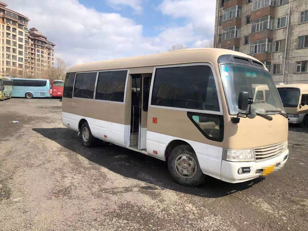 2010 Tahun 23 Kursi Bus Coaster Bekas, LHD Bus Mini Bus Toyota Coaster Bekas Dengan Mesin Diesel, Kemudi Kiri