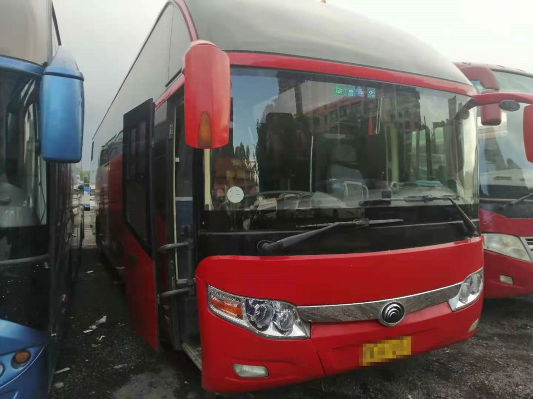 Pelatih Yutong Bekas ZK6127 55 Kursi Kiri Seerting Airbag Chassis Mesin Belakang Euro III Bus Wisata Bekas Untuk Afrika
