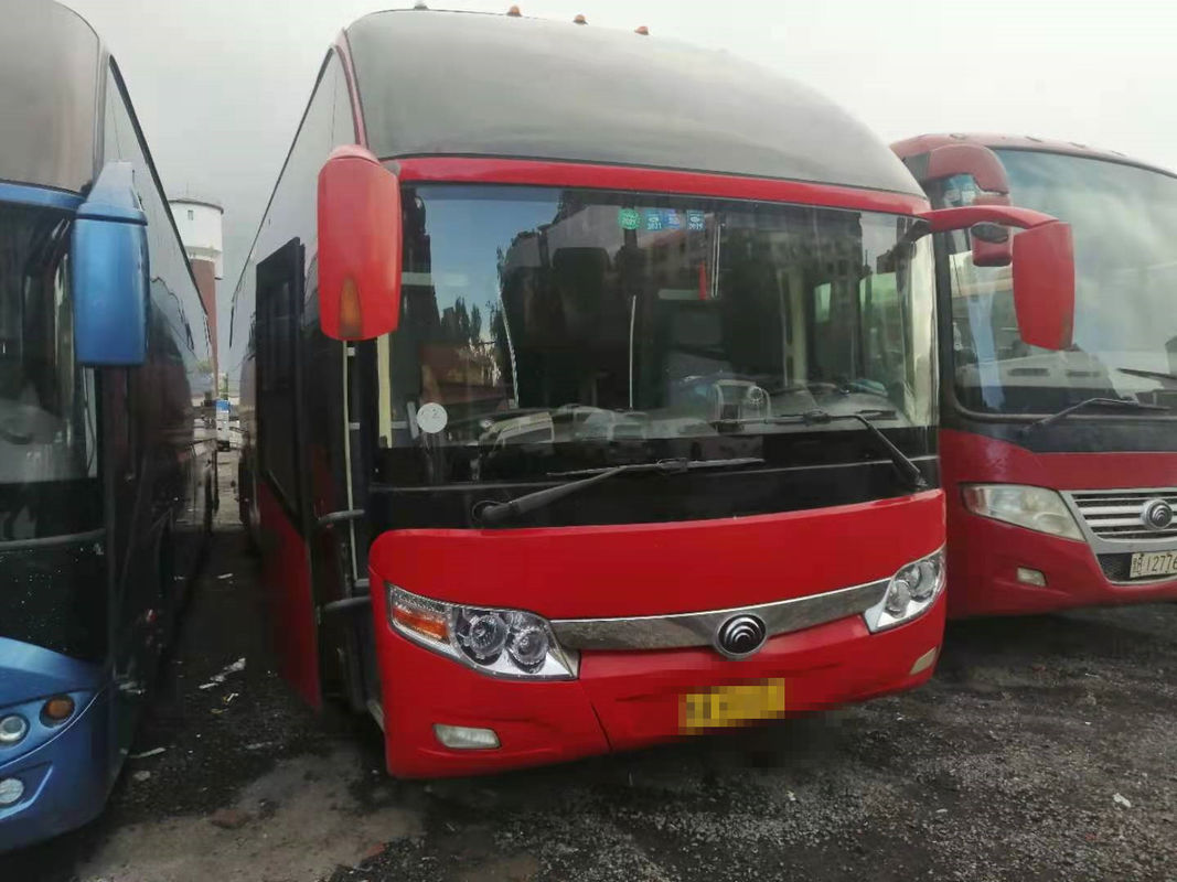 Pelatih Yutong Bekas ZK6127 55 Kursi Kiri Seerting Airbag Chassis Mesin Belakang Euro III Bus Wisata Bekas Untuk Afrika