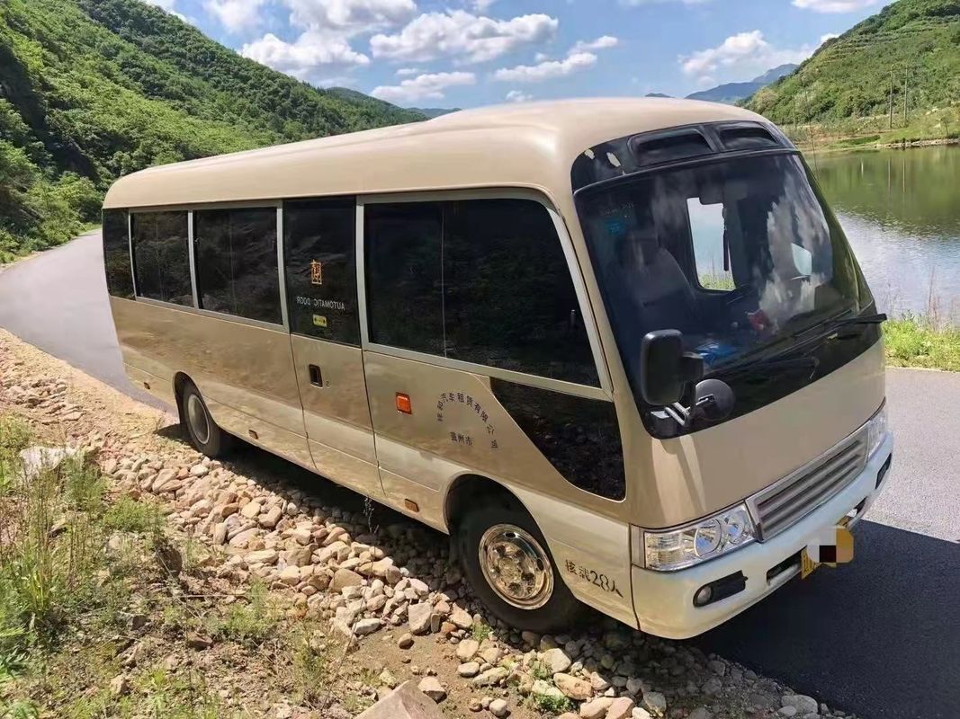 Mini Bus Bekas Toyota Coaster 15B Engine 23/29 Kursi Bus Penumpang Bekas Kilometer Rendah