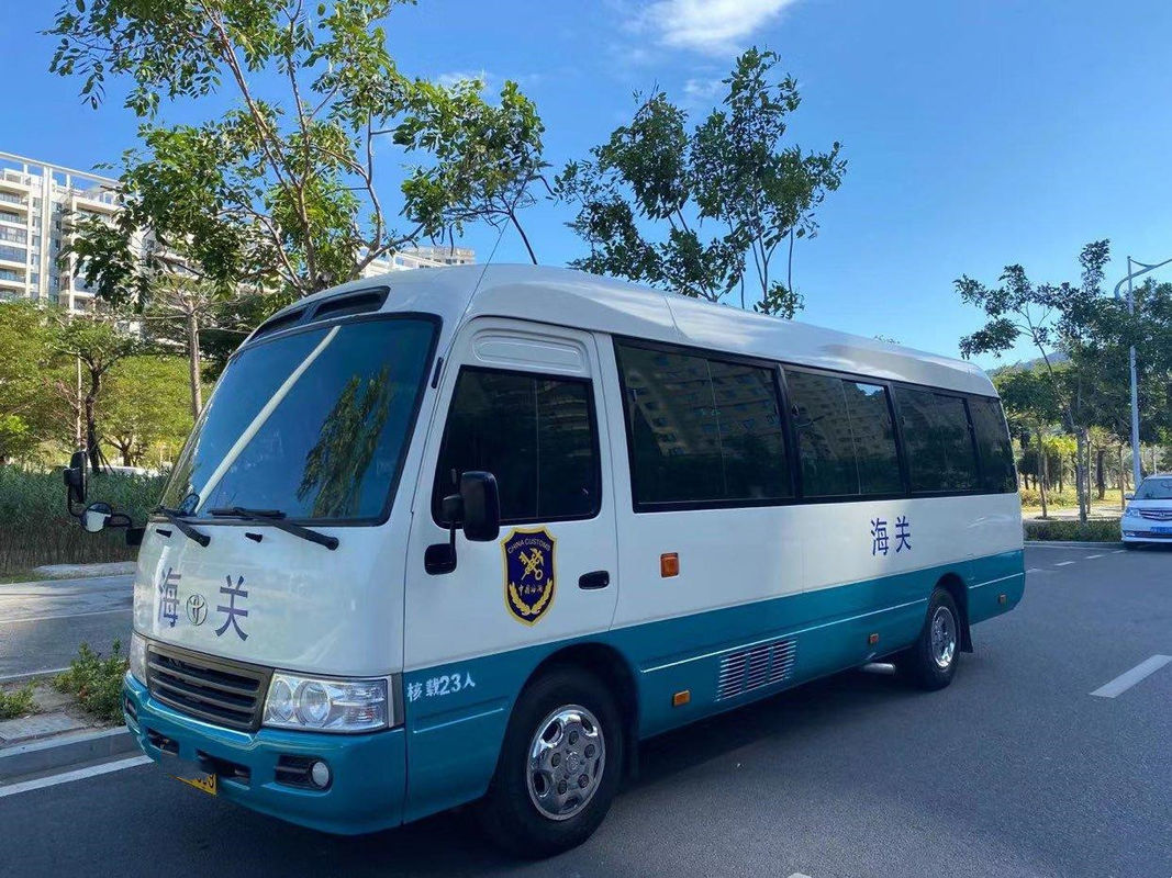 Bus Toyota Coaster Bekas 23 Kursi Mesin Diesel Euro III Kursi VIP kilometer rendah