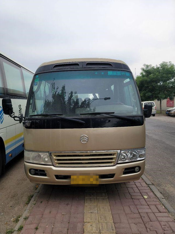 2015 Tahun 22 Kursi Digunakan Bus Golden Dragon Coaster, Bus Coaster Bus Mini Bekas 86kw Dengan Kursi Mewah