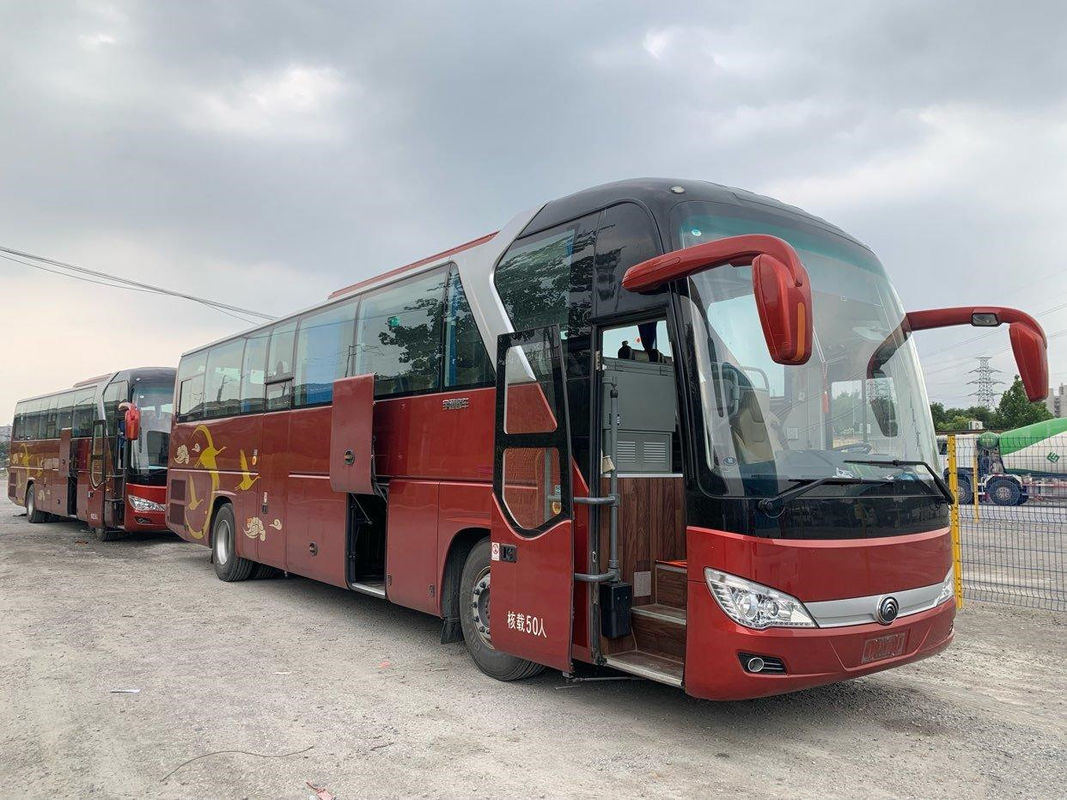 Bus Yutong Bekas ZK6122 50 Kursi 2+2 Tata Letak 2019 Sasis Airbag 243kw Mesin Yuchai Belakang