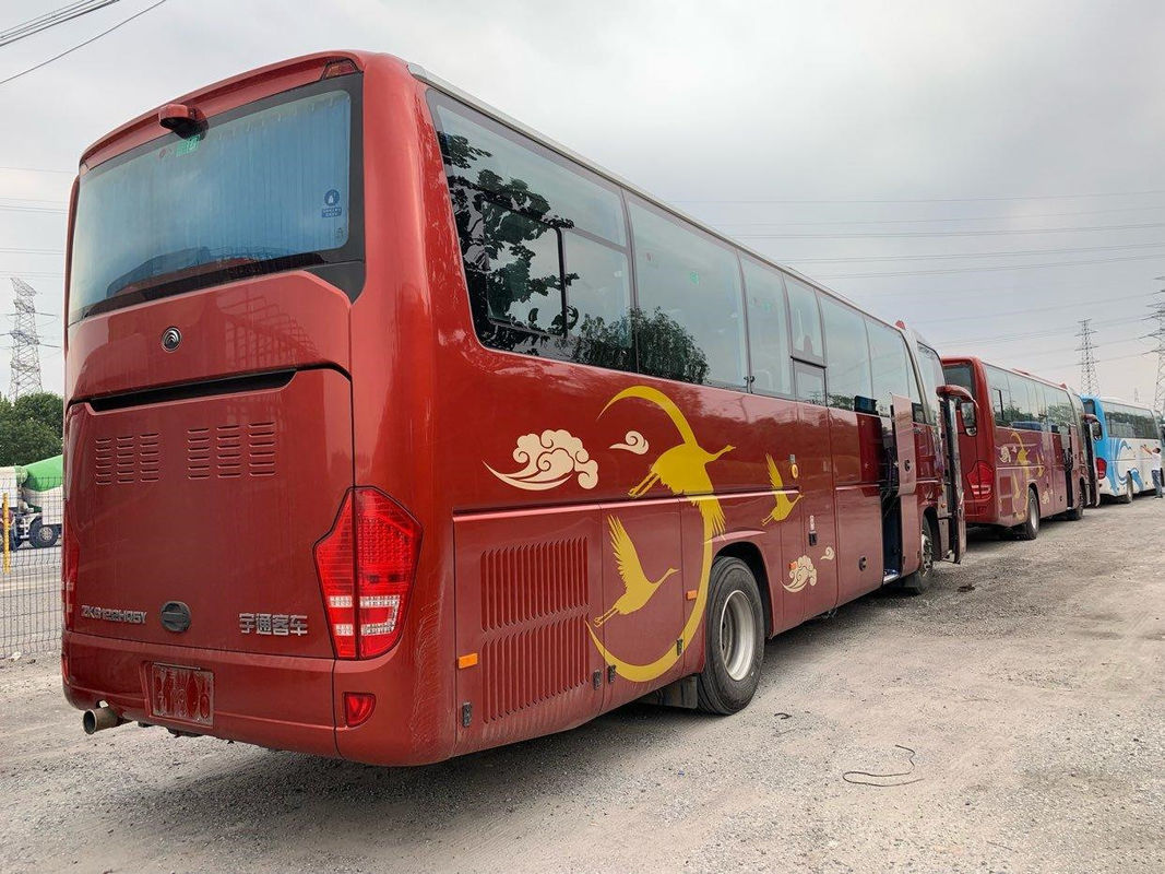 Bus Yutong Bekas ZK6122 50 Kursi 2+2 Tata Letak 2019 Sasis Airbag 243kw Mesin Yuchai Belakang