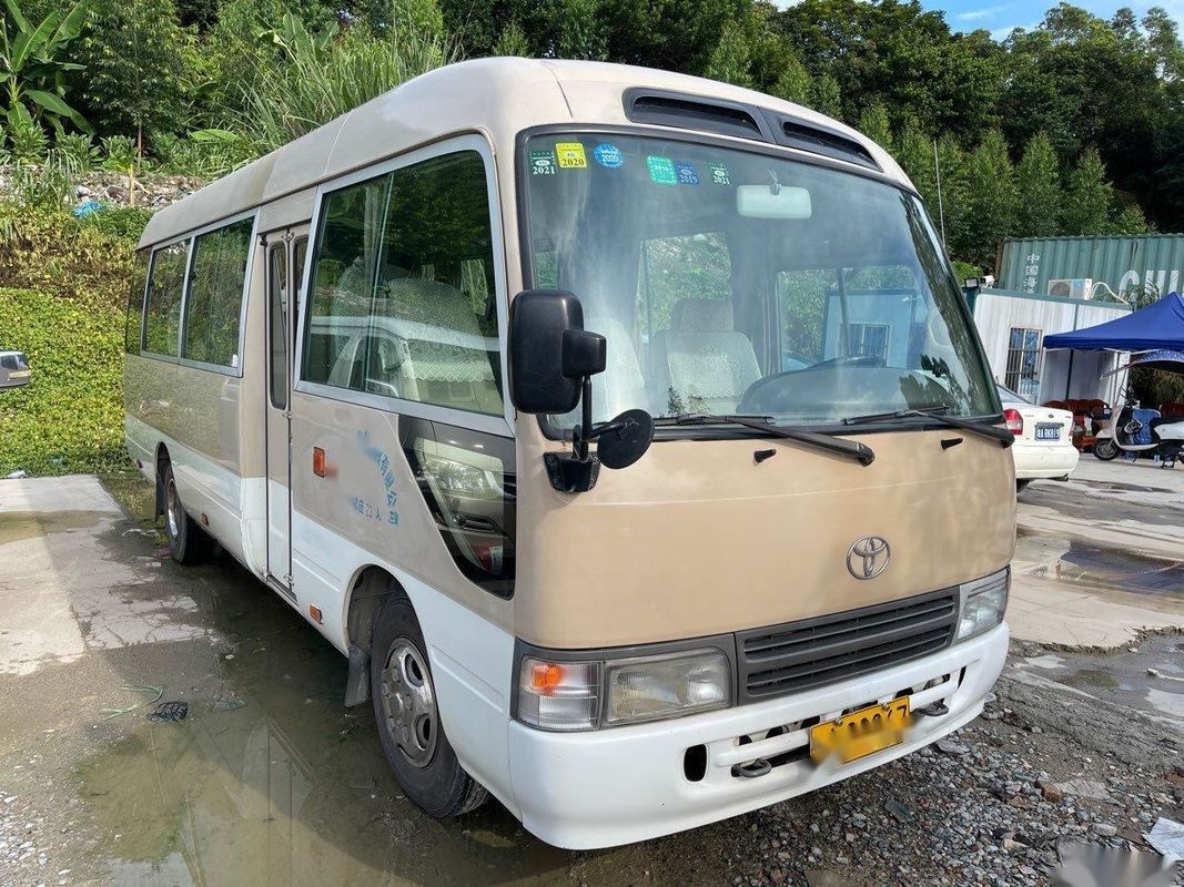 Bus Coaster Bekas Merek Toyota 23-30 Kursi 3RZ Mesin Toyota Bensin Bekas Mini Bus Kemudi Kiri