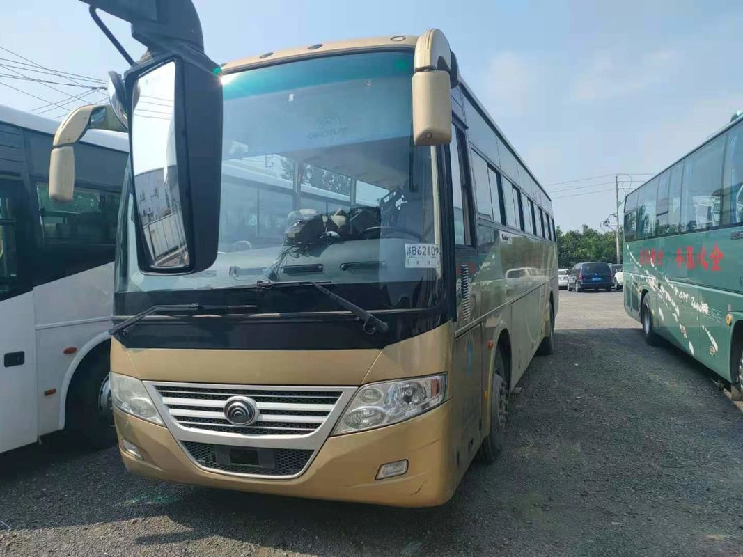 Kedatangan Baru 54 Kursi Tahun 2012 Digunakan Yutong Bus ZK6112D Mesin Depan LHD Pengemudi Kemudi Tanpa Kecelakaan